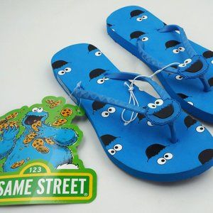 Sesame Street Cookie Monster Flip Flop Women's Sma